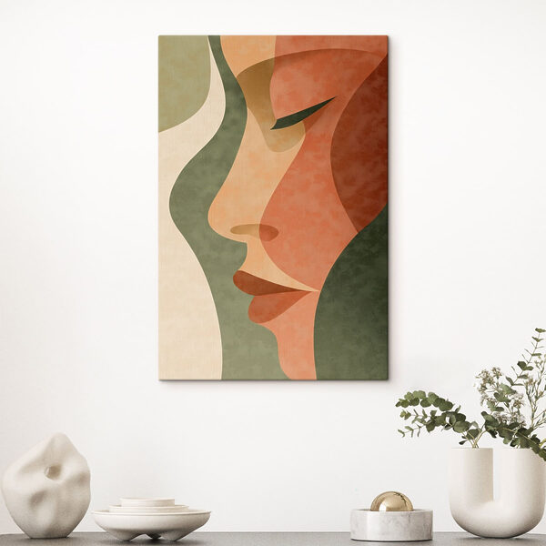 Abstract profile in soft colors