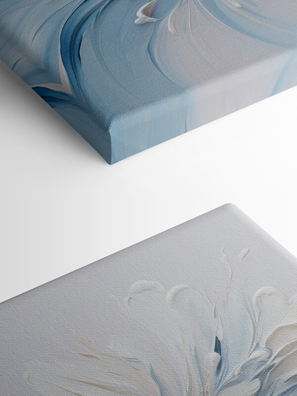 White and blue paint swirls White and blue paint swirls