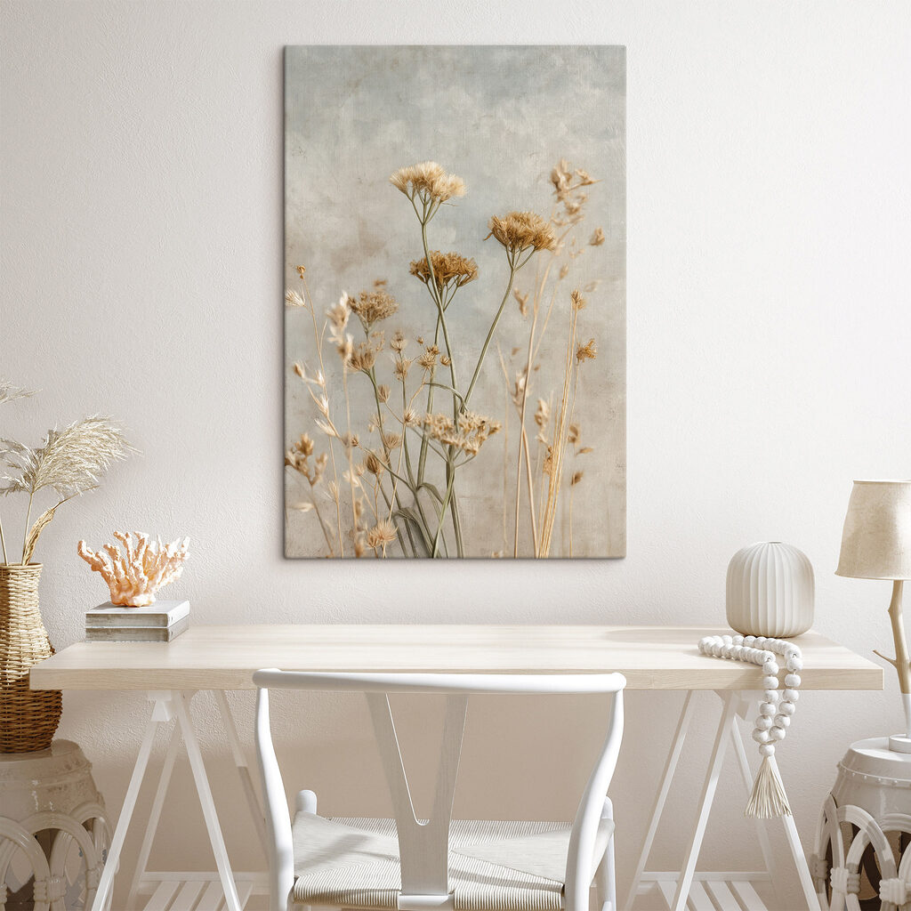 Dried blooms against a soft backdrop