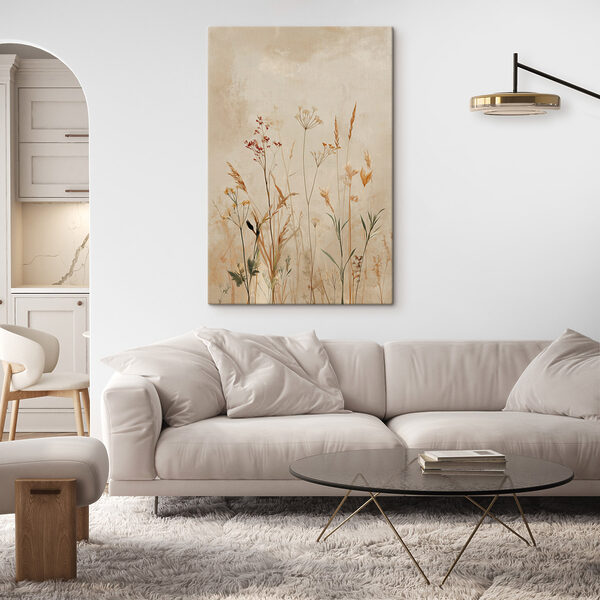 Ethereal wildflower composition on canvas Ethereal wildflower composition on canvas