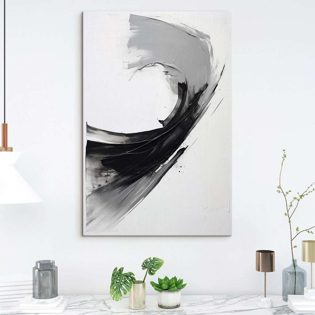 Black and white painting Black and white painting