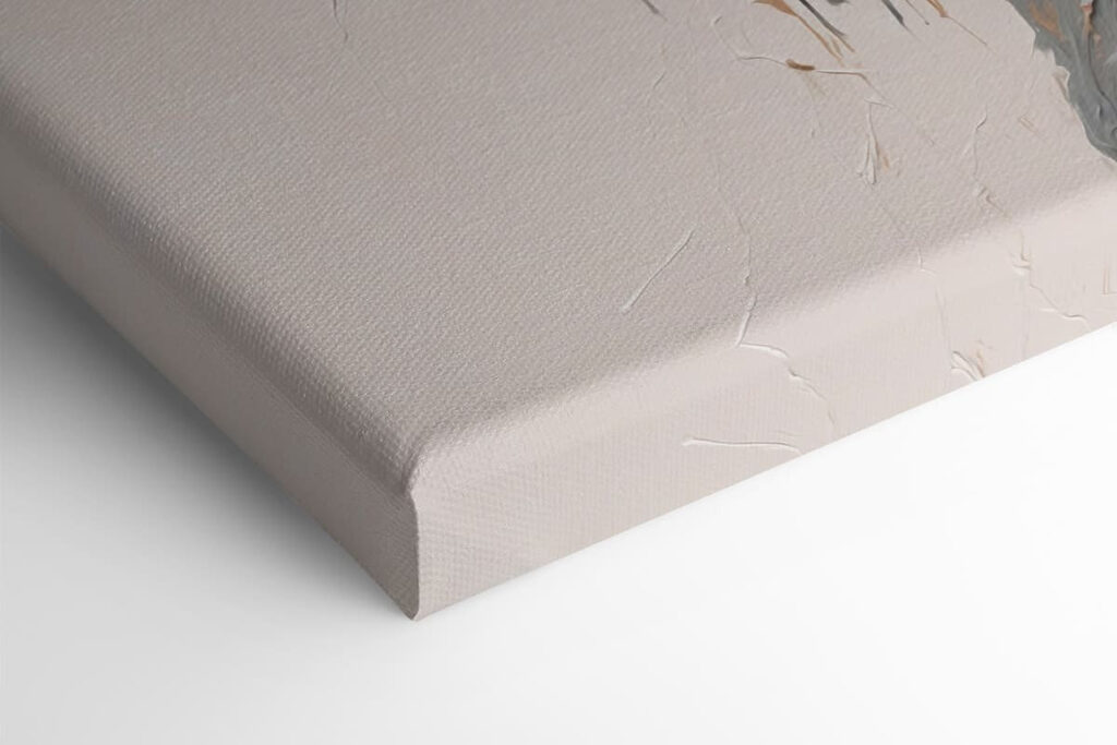 Painting of flowers on a white surface
