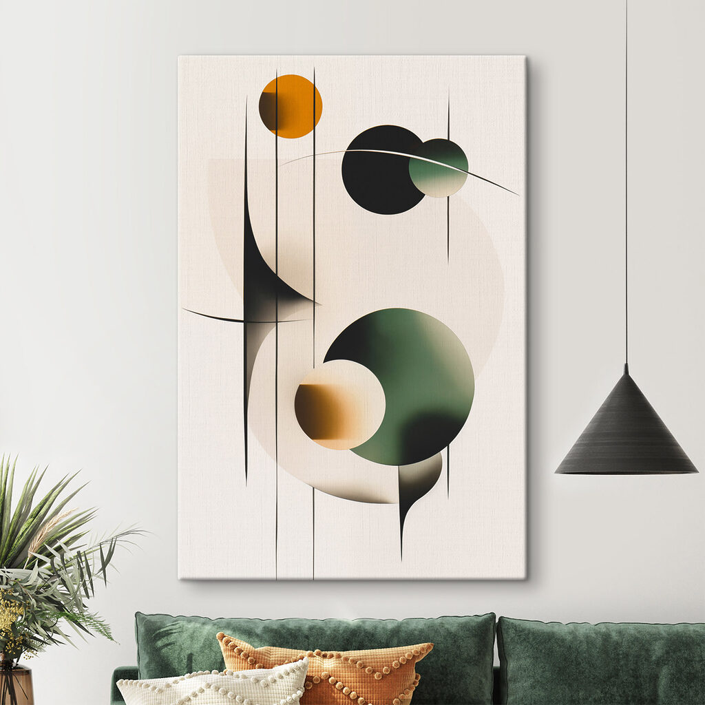 Abstract shapes and colors unite creatively