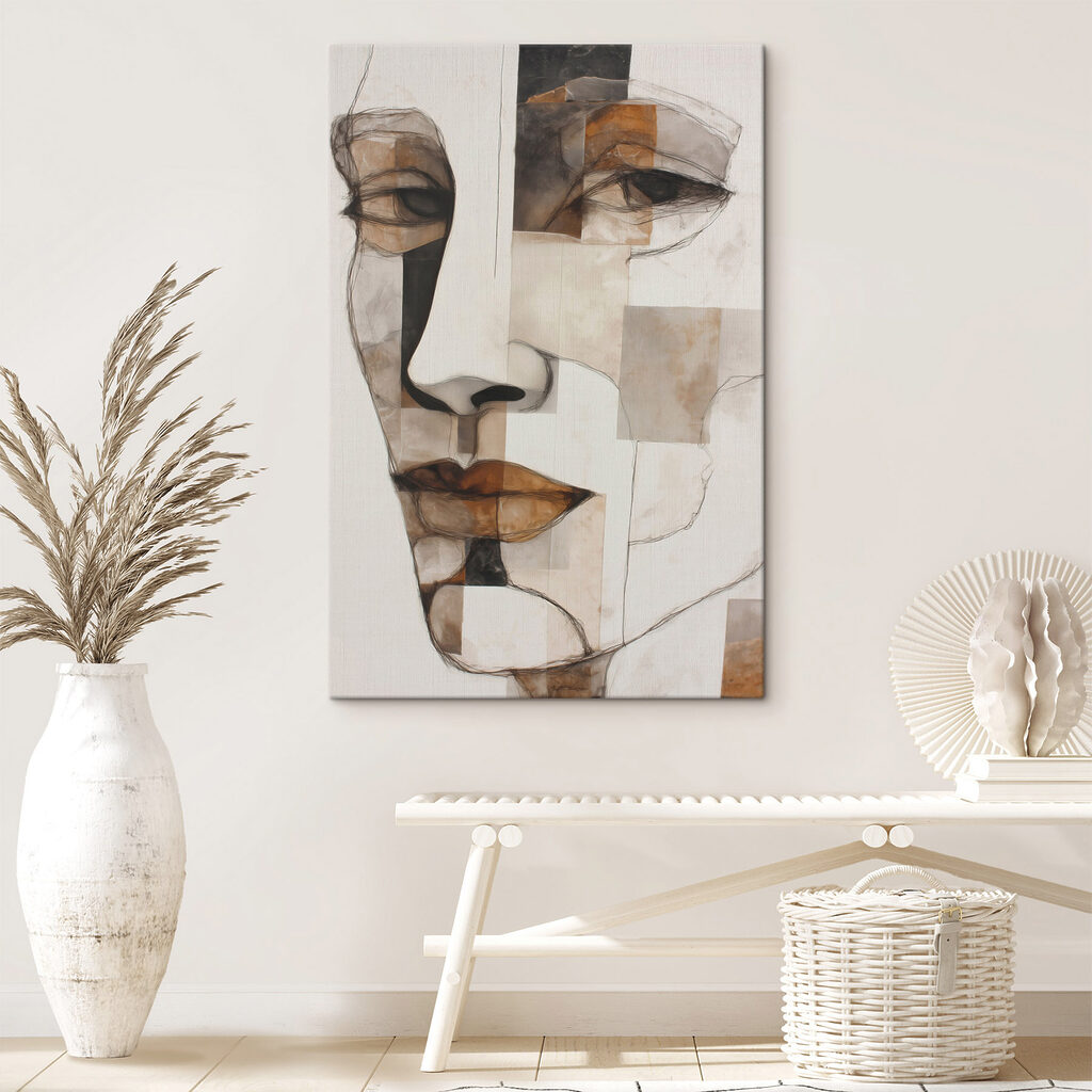 Painting of a woman's face Painting of a woman's face