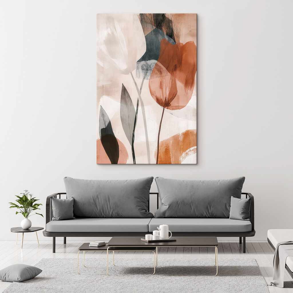 Painting of flowers with different colors