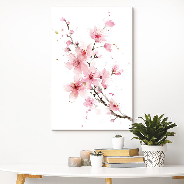 Canvas Schilderijen Aquarel van roze bloemen (Artikelnummer: s48521) Canvas Schilderijen Canvas Schilderijen Aquarel van roze bloemen (Artikelnummer: s48521)