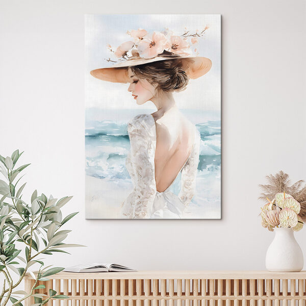 Canvas Schilderijen Vrouw met een hoed op (Artikelnummer: s48547) Canvas Schilderijen Canvas Schilderijen Vrouw met een hoed op (Artikelnummer: s48547)