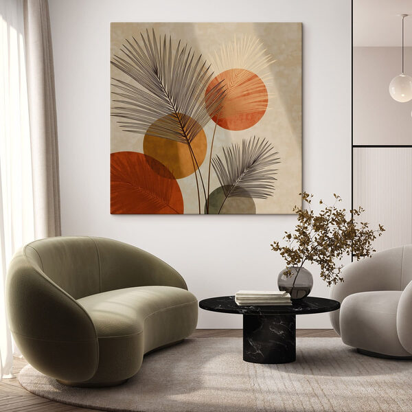 - Vibrant foliage with circular patterns - Vibrant foliage with circular patterns