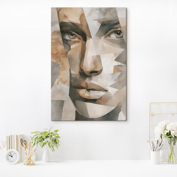 Abstract portrait with geometric shapes Abstract portrait with geometric shapes