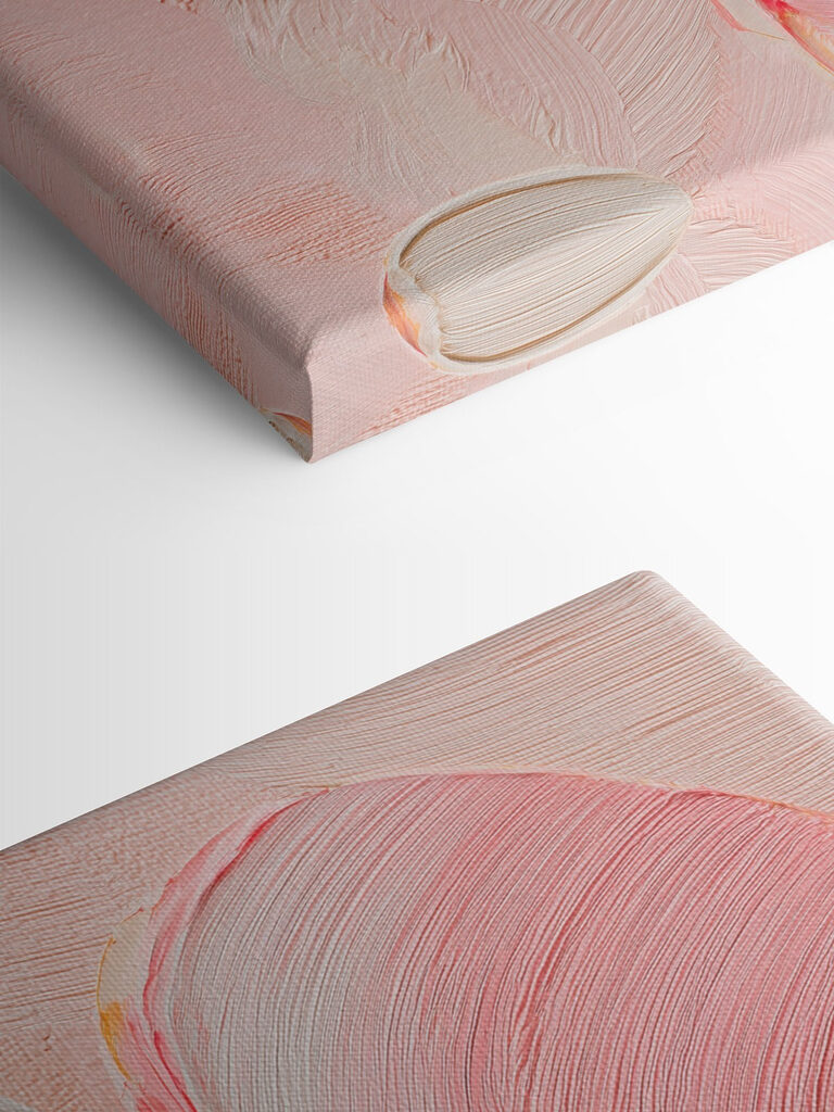 Group of white and pink circles