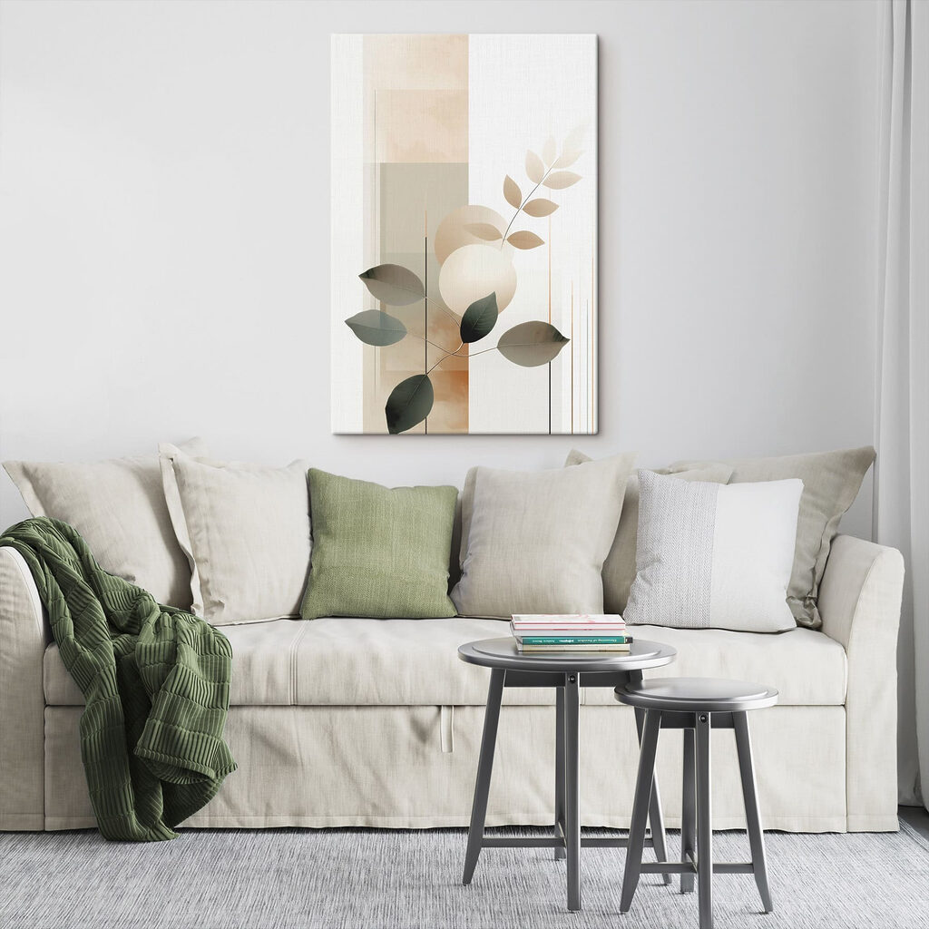 Serene botanical composition in soft hues Serene botanical composition in soft hues