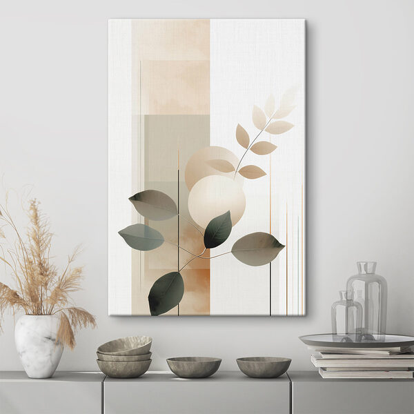 Serene botanical composition in soft hues Serene botanical composition in soft hues
