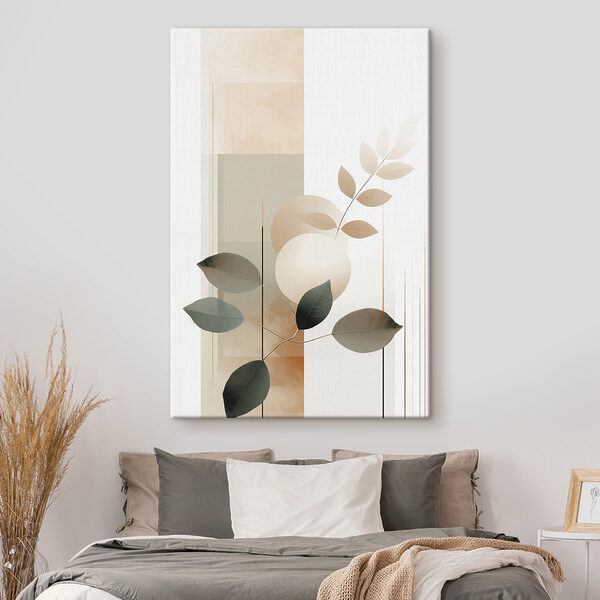 Serene botanical composition in soft hues Serene botanical composition in soft hues