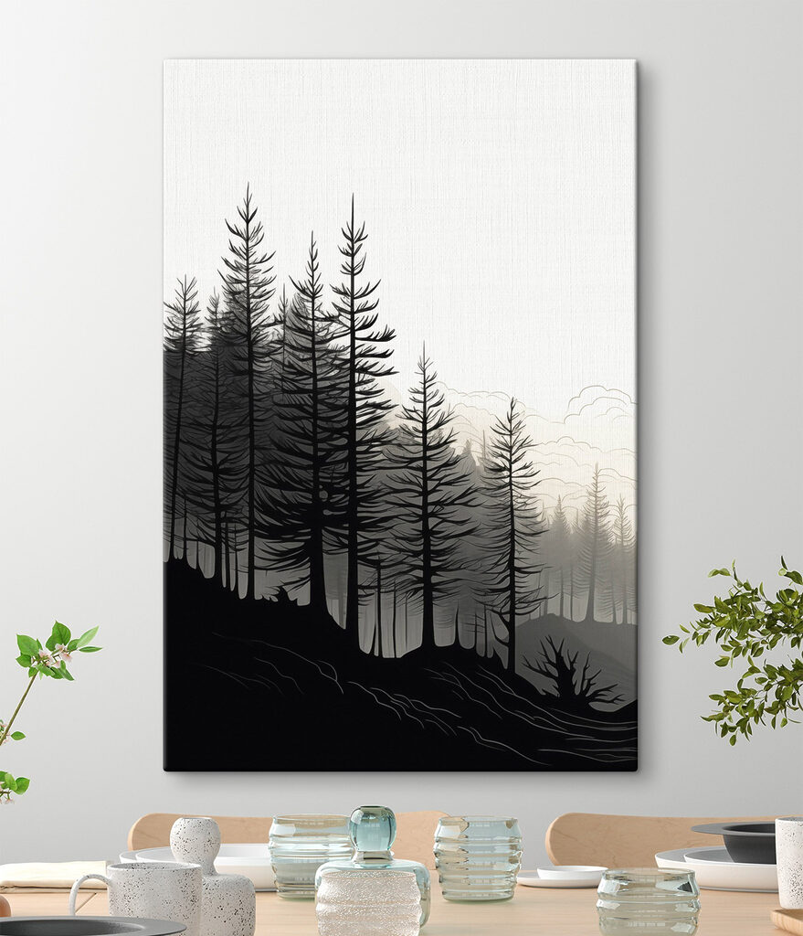 Forest with trees in the background