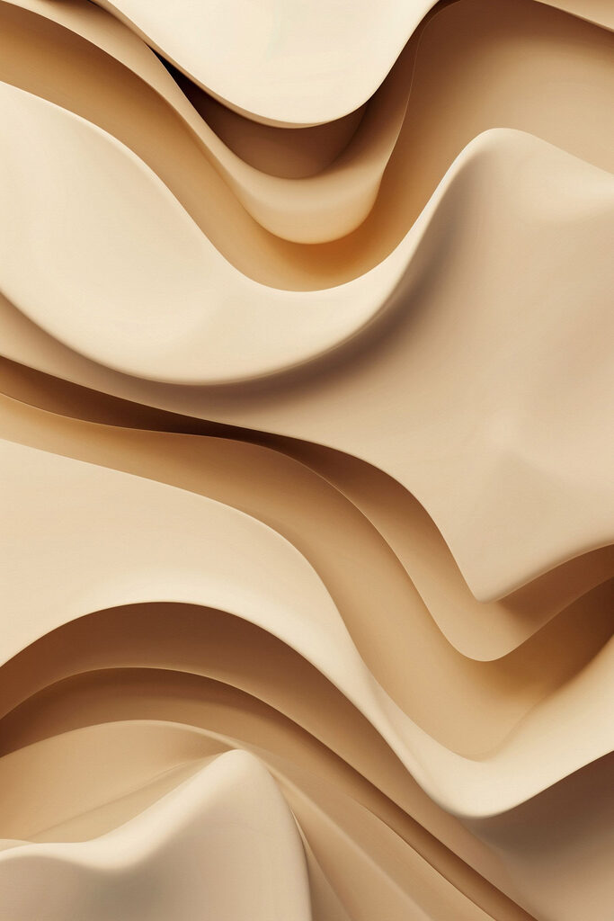 Flowing curves in soft tones