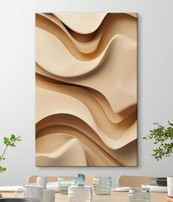 Flowing curves in soft tones