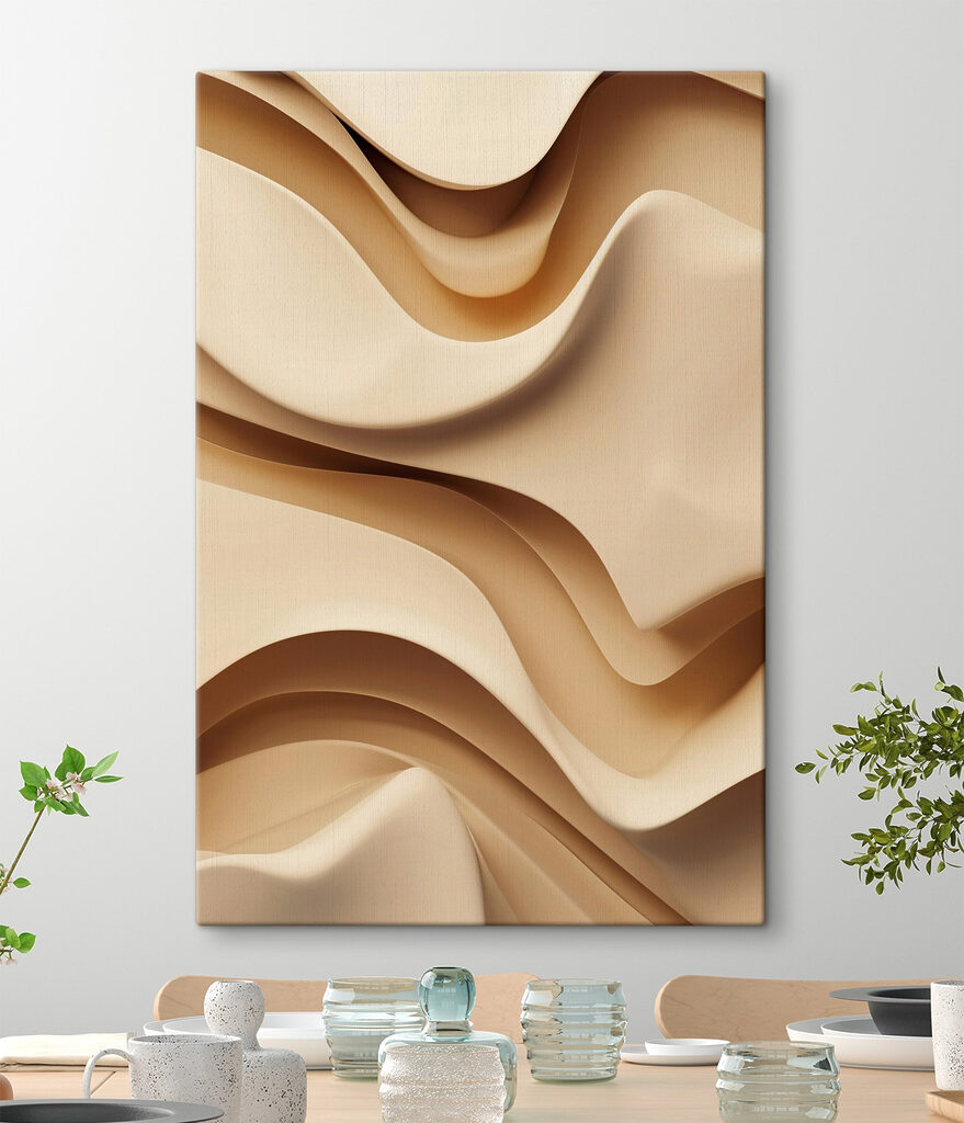 Flowing curves in soft tones