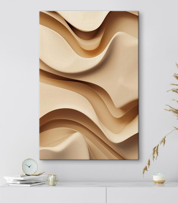 Flowing curves in soft tones