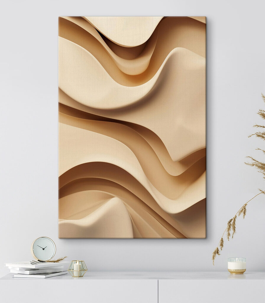 Flowing curves in soft tones