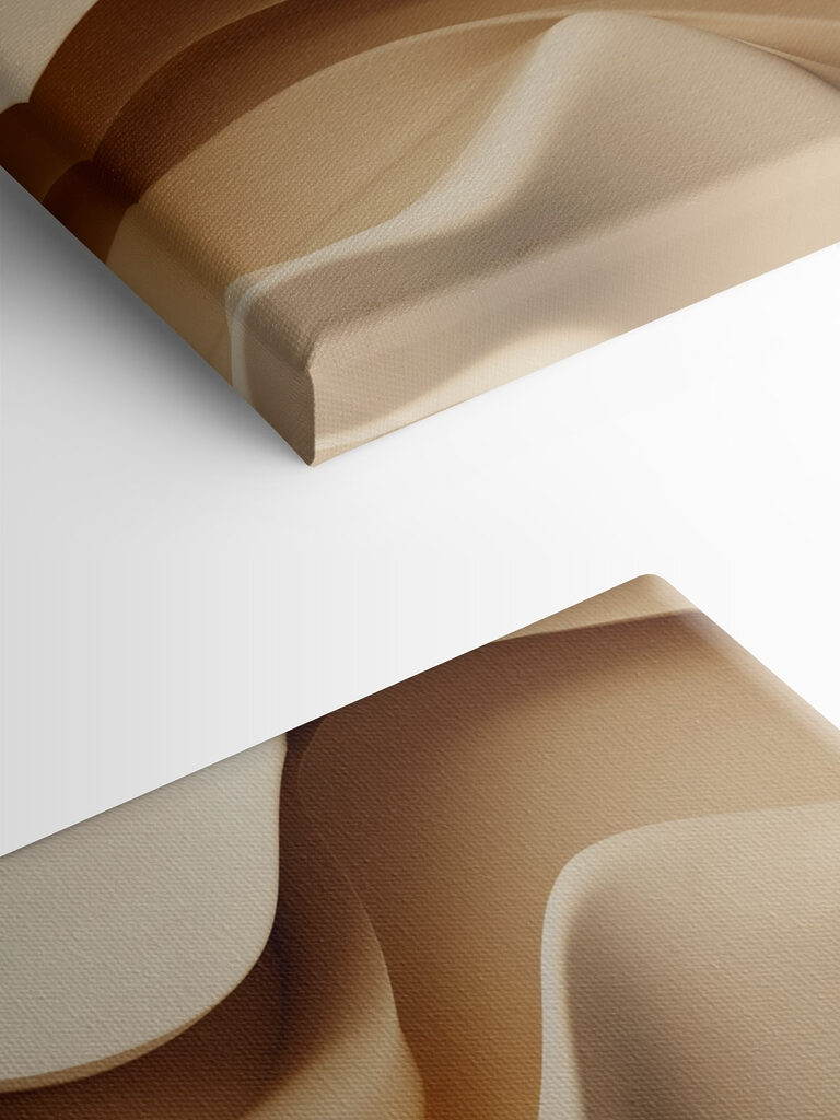Flowing curves in soft tones