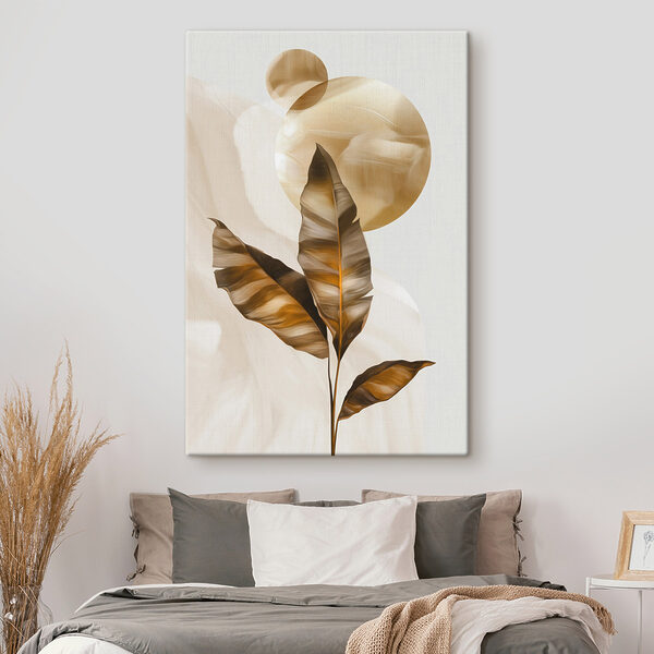 Elegant leaves against soft background