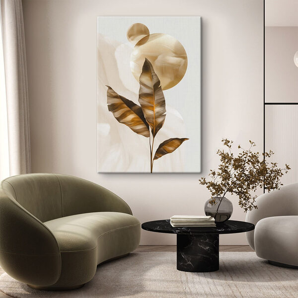 Elegant leaves against soft background