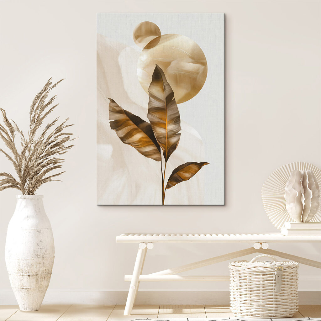 Elegant leaves against soft background