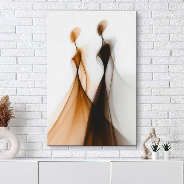 Couple of women in long dresses
