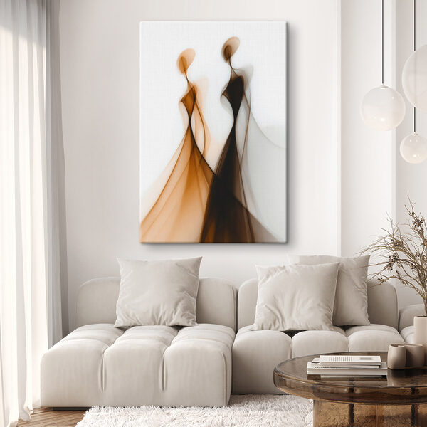 Couple of women in long dresses