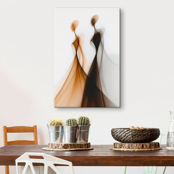 Couple of women in long dresses