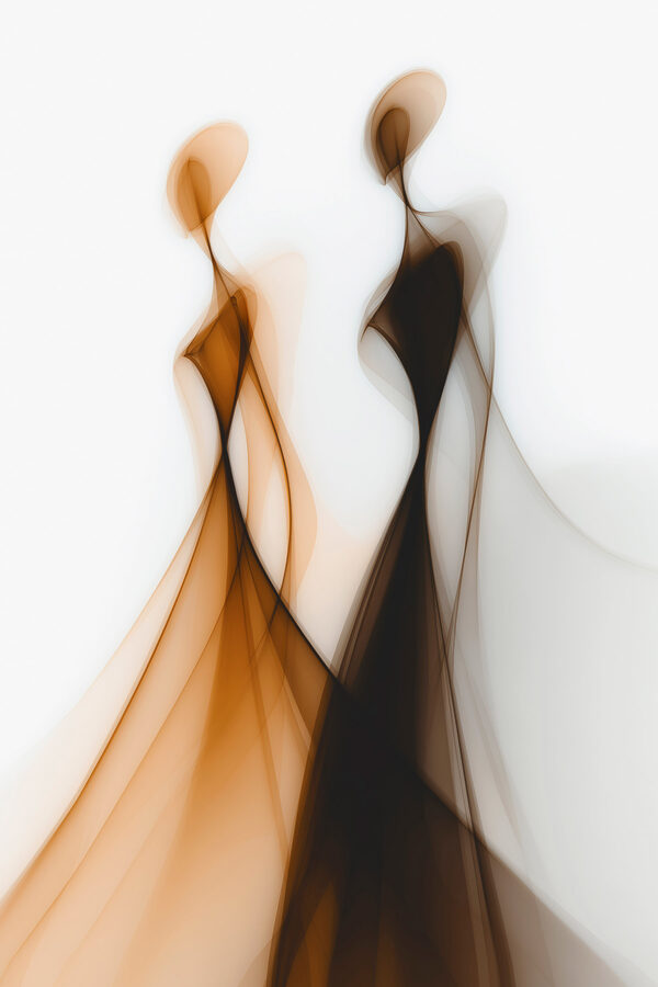 Couple of women in long dresses