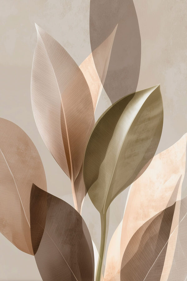 Soft leaves in gentle hues Soft leaves in gentle hues