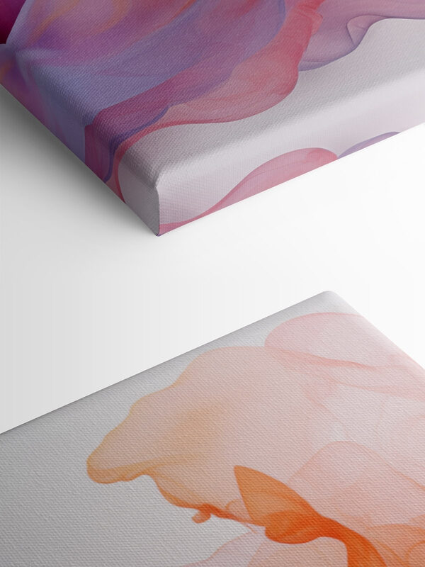 Colorful smoke in a white background