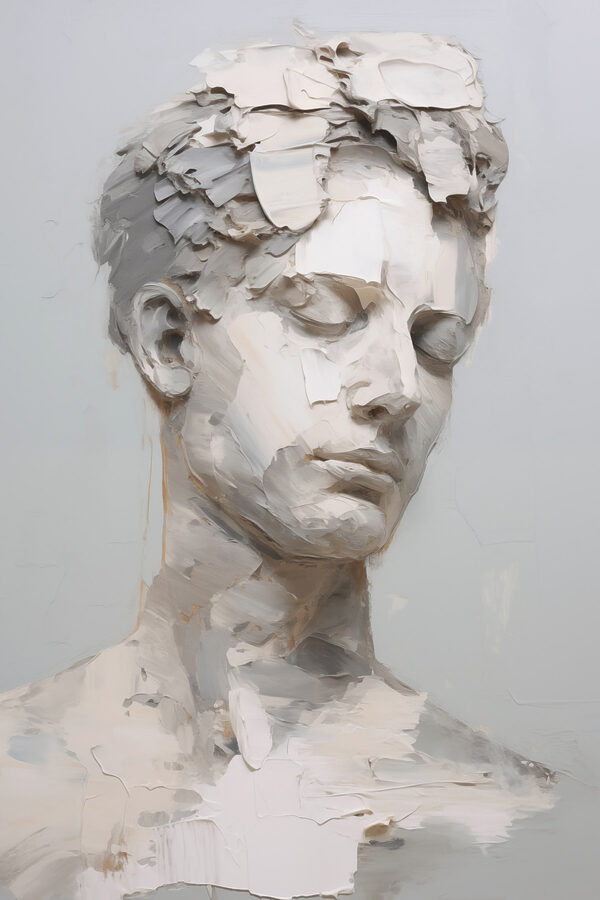 Sculpture of a man's head