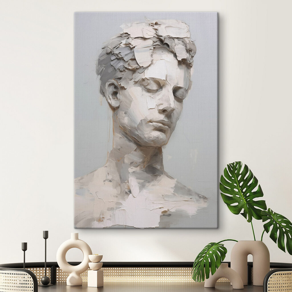 Sculpture of a man's head