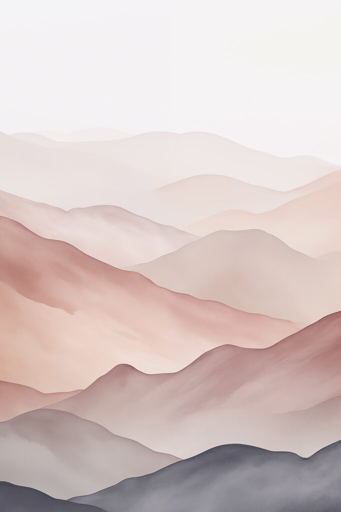 Landscape of hills with fog Landscape of hills with fog