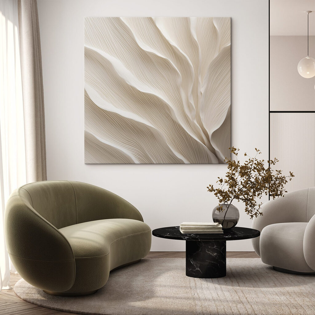 Flowing lines in soft neutral tones