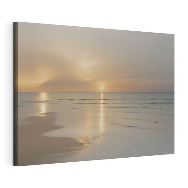 Canvas Schilderijen Zonsondergang boven een strand (Artikelnummer: s49357) Canvas Schilderijen Canvas Schilderijen Zonsondergang boven een strand (Artikelnummer: s49357)