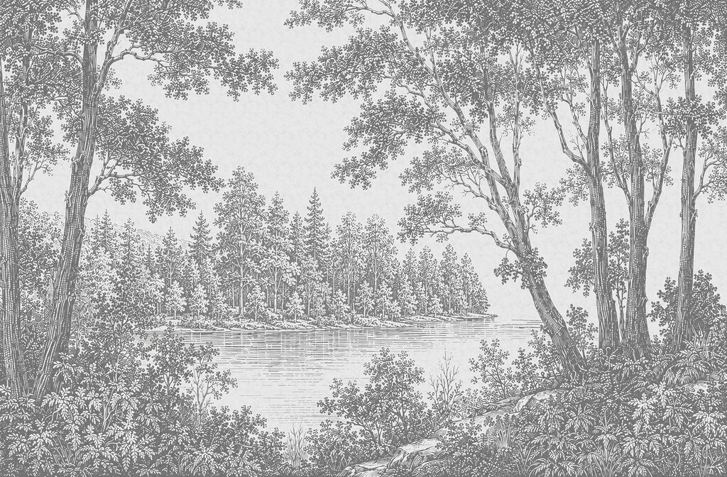River with trees and bushes