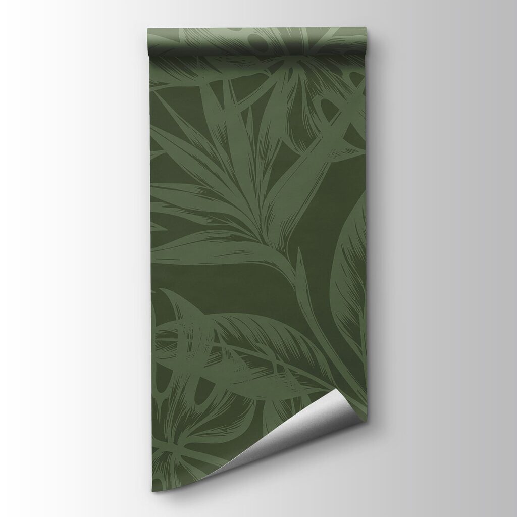 Green background with leaves Green background with leaves