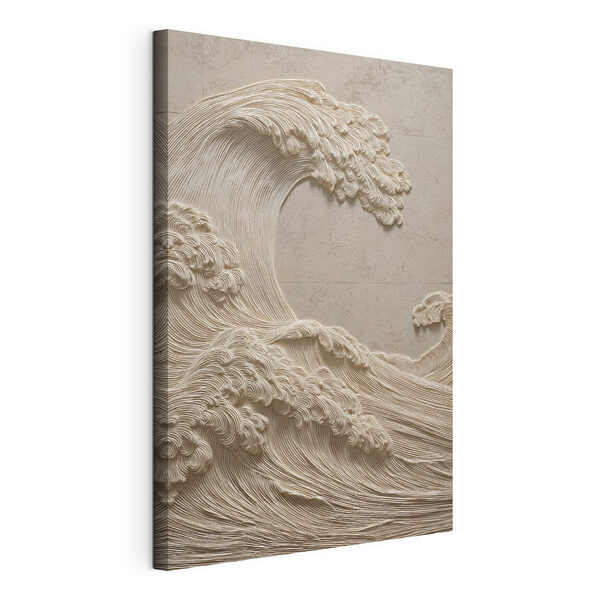 Canvas Schilderijen Canvas Schilderijen Witte stof met golven (Artikelnummer: s49676)