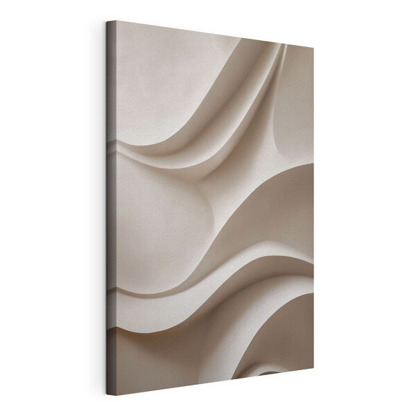 Canvas Schilderijen Canvas Schilderijen Witte muur met golvende lijnen (Artikelnummer: s49677)
