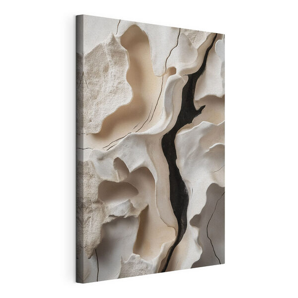 Canvas Schilderijen Canvas Schilderijen Witte rots met een zwarte streep (Artikelnummer: s49687)