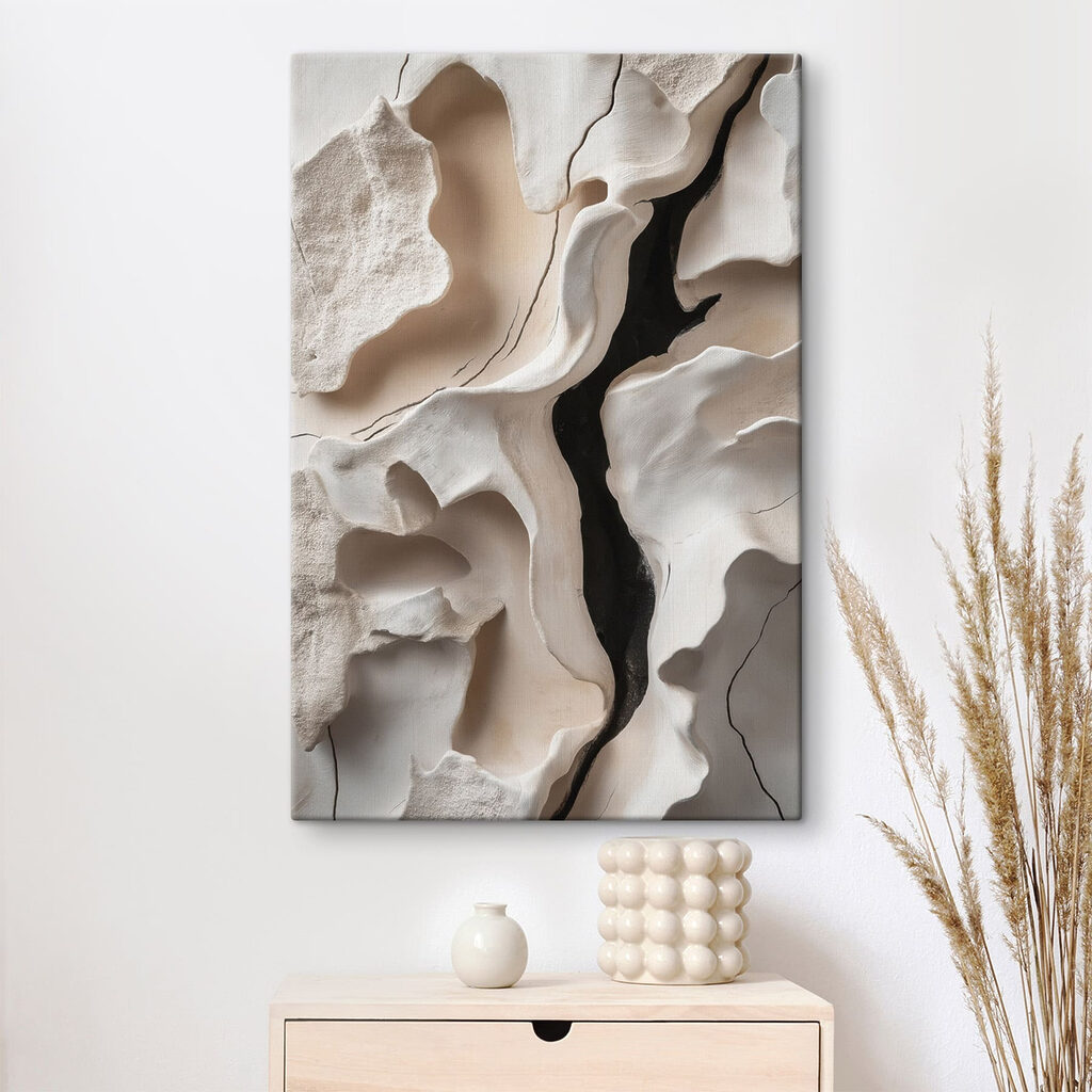White rock with black line White rock with black line