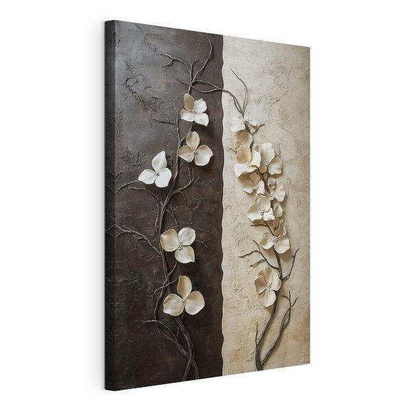 Canvas Schilderijen Delicate bloemen tegen een contrasterende achtergrond (Artikelnummer: s49688) Canvas Schilderijen Canvas Schilderijen Delicate bloemen tegen een contrasterende achtergrond (Artikelnummer: s49688)