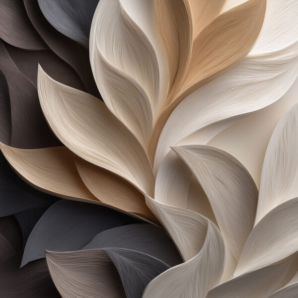 Flowing leaves in natural tones Flowing leaves in natural tones