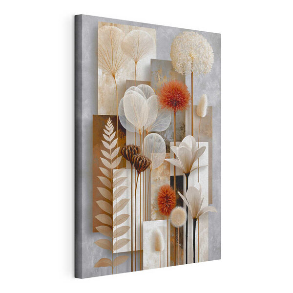 Canvas Schilderijen Wanddecoraties met bloemen en planten