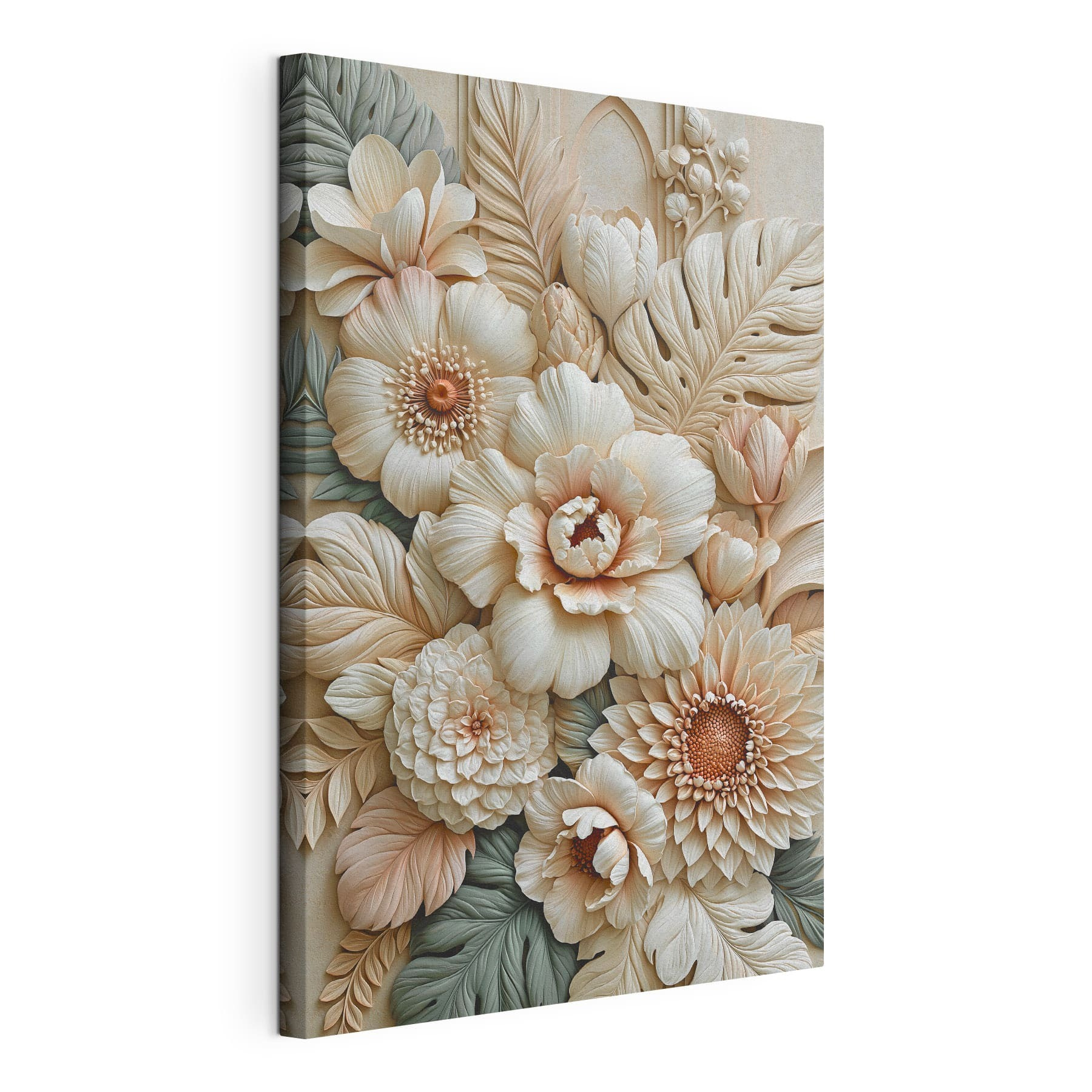 Delicate floral arrangement in relief Delicate floral arrangement in relief