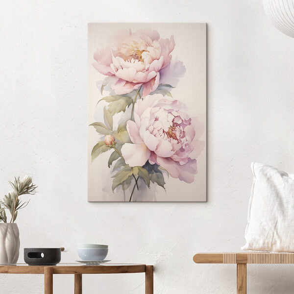 Painting of pink flowers