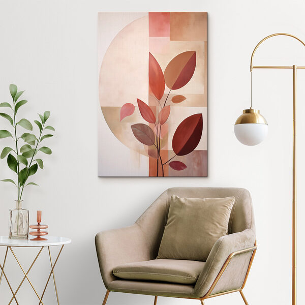 Painting of a plant with leaves